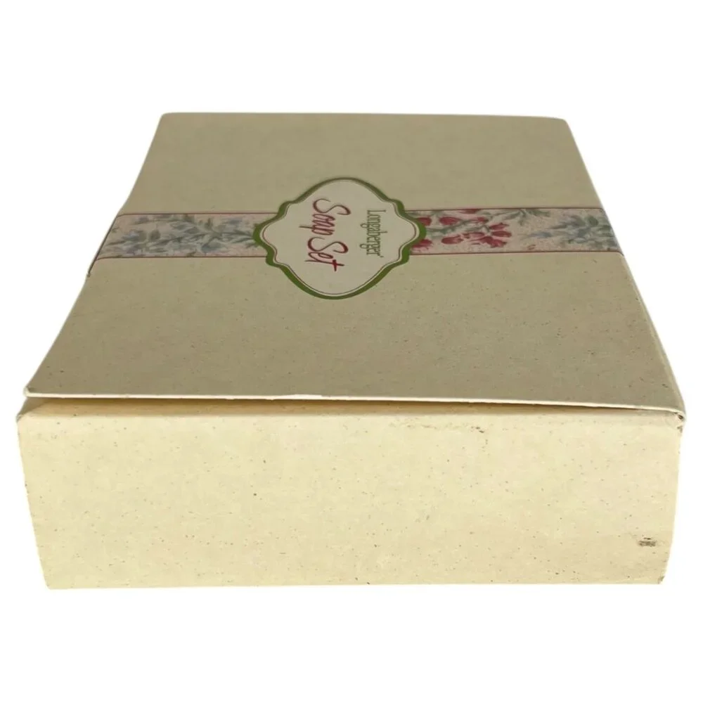 Longaberger 2001 Vintage Mothers Day Blossom Soap Set Floral Design Original Box